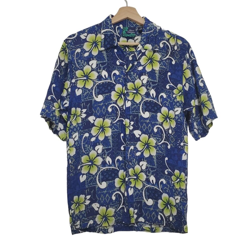 Liquid Hawaiian | Tropical Floral Print Button Up Short Sleeve Shirt